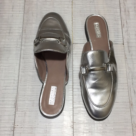 Topshop Shoes - 💕 Topshop Silver Mule Clogs 💕